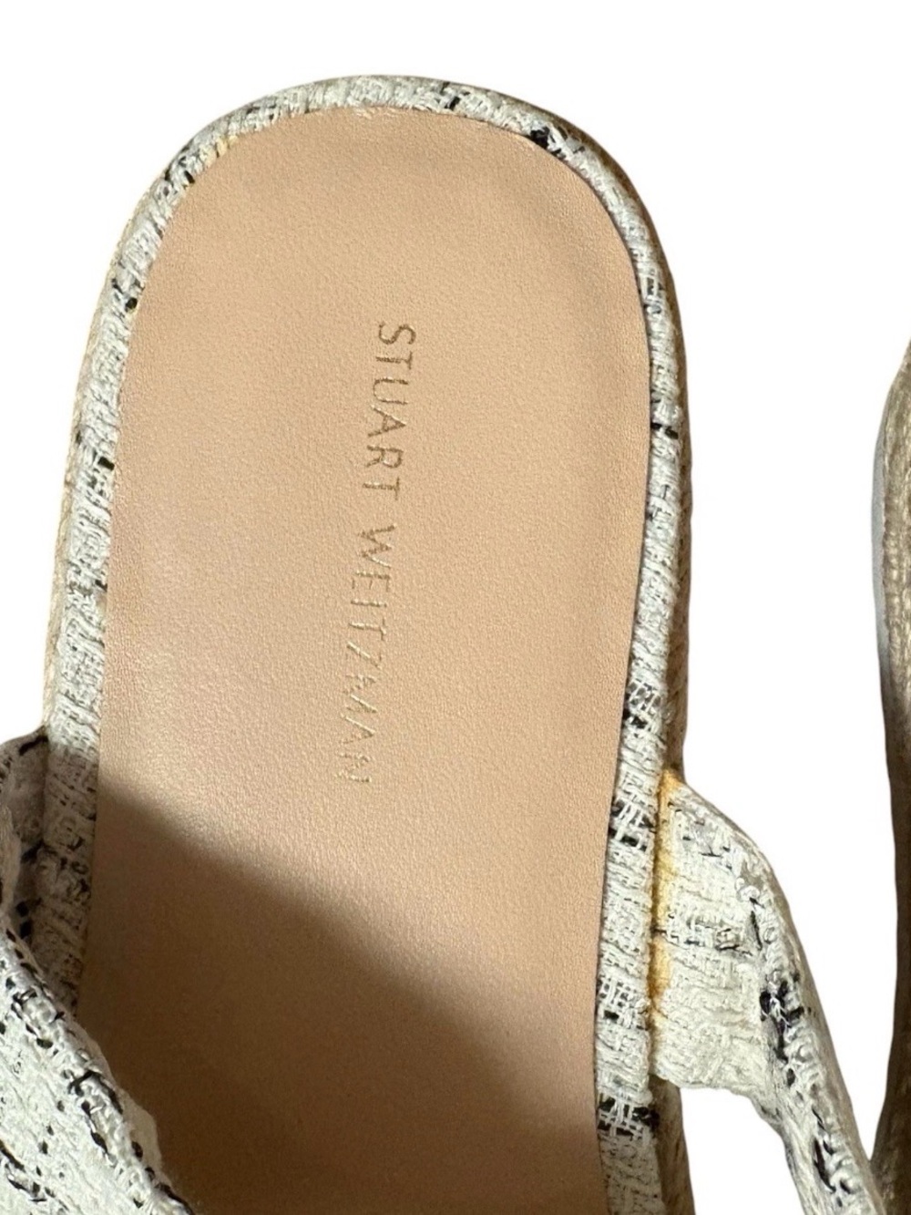 Stuart Weitzman Bandeau Striped Bow Espadrille Sandal Sz 7.5? - Picture 10 of 11